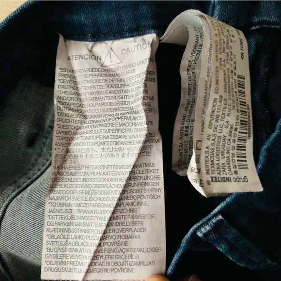 Zara Trafaluc Velour Front Skinny Jeans in Dark Indigo Size 4 - Picture 9 of 11